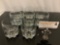 Set of 8 thick glass tumbler drinking glasses made in Italy, approx 3 x 4 in.