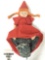 Vintage handmade folk art reversible stuffed toy doll: Little Red Riding Hood / Big Bad Wolf, approx