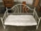 White metal day bed w/ mattress topper, good condition, approx 80 x 40 x 50 in.