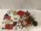 Huge collection of Christmas tree ornaments, lace glass, crystal, ribbons, angel tree topper,