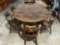 Vintage Authentic Puritan Furniture solid wood dining table w/ 6 matching chairs / 2 leaf