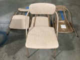 4 pc. lot of vintage metal folding chairs: Hamilton - Skylaire with vinyl seats, nice condition