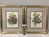 2 pc. lot of framed botanical art prints by JL Prevost, approx 21.5 x 25.5 in. Nice pieces.