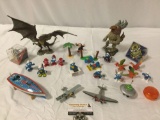 Lot of modern toys/ games/ figures/ planes/ speedboat.