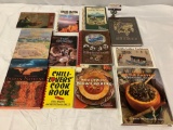 12 pc. lot of Native American and southwest cookbooks, Cowboy recipe books.