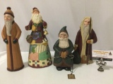 4 pc. lot of Santa Claus / St. Nick Christmas holiday decorations, Country Store of Seven Springs