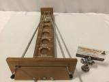 Vintage SPACE PROBE wood/metal ball game by Crestline MFG, approx 7 x 19 x 4 in.