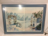 Framed hand signed /numbered lithograph dual art print by Mary Henderson, Nannas House / Nannas Back