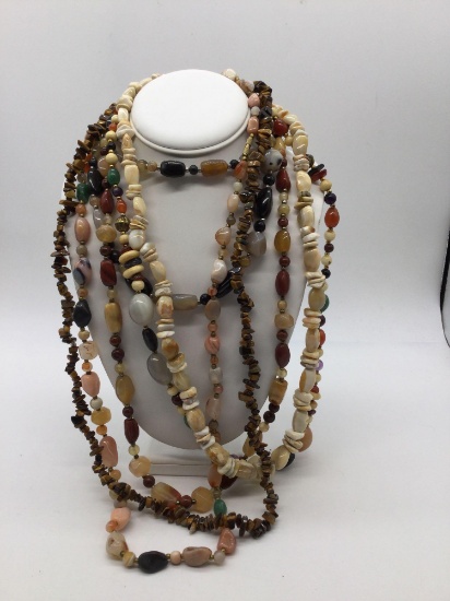Nice selection of women?s polished stone necklaces