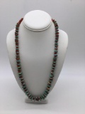 Nice Coral and turquoise necklace a see pics