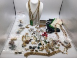Huge lot of mostly vintage fashion jewelry some signed see pics