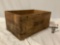 Antique TROJAN High Explosives wood crate w/ printed branding, Trojan Explosives Size: 1 1/4 x 8 ,