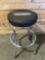 IRONTON chrome leg shop stool, approx 17 x 26 in.