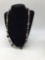 Heavy .925 Serling necklace with black onyx beads 87.7 grams total