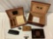 Lot of cigar humidors and accessories: Thompson and Company travel humidor, Novimex and more.