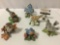 6 pc. lot of LENOX porcelain bird figurines: 1989 American Robin, Tufted Titmouse, Turtle Dove,