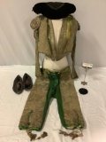 Antique late 1800s RARE Spanish Colonial MATADOR / TOREADOR Bull Fighting outfit. jacket, vest,