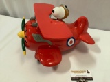 RARE Peanuts Snoopy Red Baron hand numbered airplane cookie jar 69/2400, nice piece!