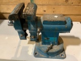 LARIN all purpose 5 inch bench vise, model number 8PV-5S, approx 14 x 8 x 11 in.