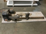 Vintage Sears / CRAFTSMAN 12 inch wood lathe mounted on board. Tested/working. Sold as is.