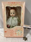 Vintage 1984 IDEAL Betsy Wetsy 16 in. doll in original box w/ baby bottle