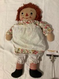 Vintage 1947 Johnny Gruelles Own Raggedy Ann doll , Georgene Novelties INC. approx 12 x 24 in.