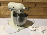 HOBART Kitchen Aid electric kitchen mixer w/ bowl and attachments, tested/working, model number