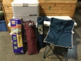 5 pc. lot of camping gear; chair, cooler, canopy, and more!