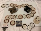 Lot of vintage / antique Sawyers / GAF View-Master viewers / 3D picture reels collection.