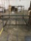 Queen size metal Head and footboard bed frame with curved design
