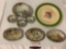 8 pc. lot of antique floral bowls / plate: Nippon hand painted bowls, Wood & Sons - England