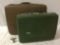 2 pc. vintage luggage / suitcase lot: Forecast - plastic, Escort American - vinyl, shows wear.