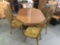 Vintage Desoto/Ward wood dining table with two leaf / six matching chairs