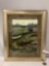 LAZY RIVER by Rita Vindedzis framed home decor nature scene art piece, approx 28 x 34 in.