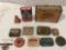 11 pc. lot if vintage / antique product packages; Ex-Lax, Sucrets, Between The Acts Little Cigars,