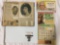 2 pc. lot of antique 1914 scrapbook with newspaper clippings, Saint Joseph family almanac 1962