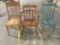 Three assorted wooden antique/vintage chairs