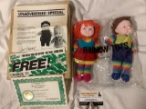 Vintage 1985 RAINBOW TOTS doll set w/ COA, Susan & Scott Howard