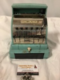 Antique TOM THUMB metal toy cash register, approx 7 x 8 x 9 in.