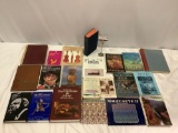 Nice collection of mixed books: History of Music, nature, violins and more. See pics.