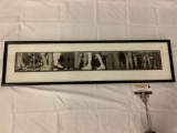 Framed original photo art collage by Paul G. Schaufler - Market Montage, approx 33 x 9 in.