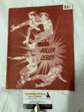 Vintage 1959 Roller Derby sports event 25 cent program w/ photos/ score sheet, approx 11 x 8 in.