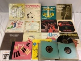 Lot of vintage Lp phonograph records: Broadway Cast Musicals, South Pacific, Sound of Music,