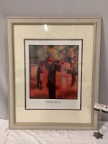 Framed art print by August Macke, approx 26 x 31.5 in.