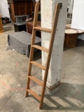 Vintage wood bunk bed ladder, approx 59 x 15 in.