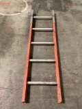 Vintage steel ladder attachment, approx. 16 x 65 in.