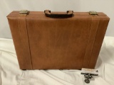 Vintage briefcase, approximately 18 x 14 x 4 in.