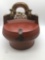 Antique Chinese lidded wooden carry pail has import wax seal see pics