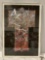 Large framed mixed media artwork original painting signed by artist, March 7, 1983,