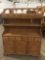 Solid hard rock maple vintage living room hutch by Bassett furniture